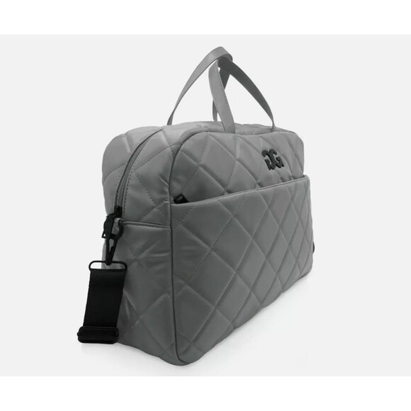 Gilda Paris Quilted Weekender Bag GRAY $229 Gray New With Tags Men or Women - Picture 2 of 12